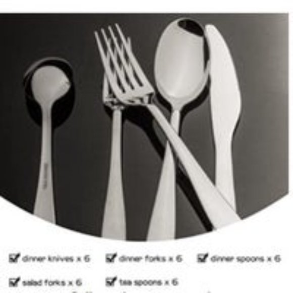 SANTUO Flatware Set,Stainless Steel Flat - Picture 2 of 2